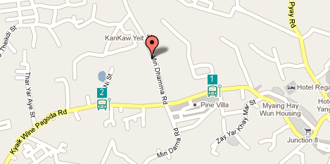 A-8, Room-101, Shwe Kabar Housing, Mindama Road, 3-Quarter, Mayangone Township, Yangon. Tel - 95-1-655592 map